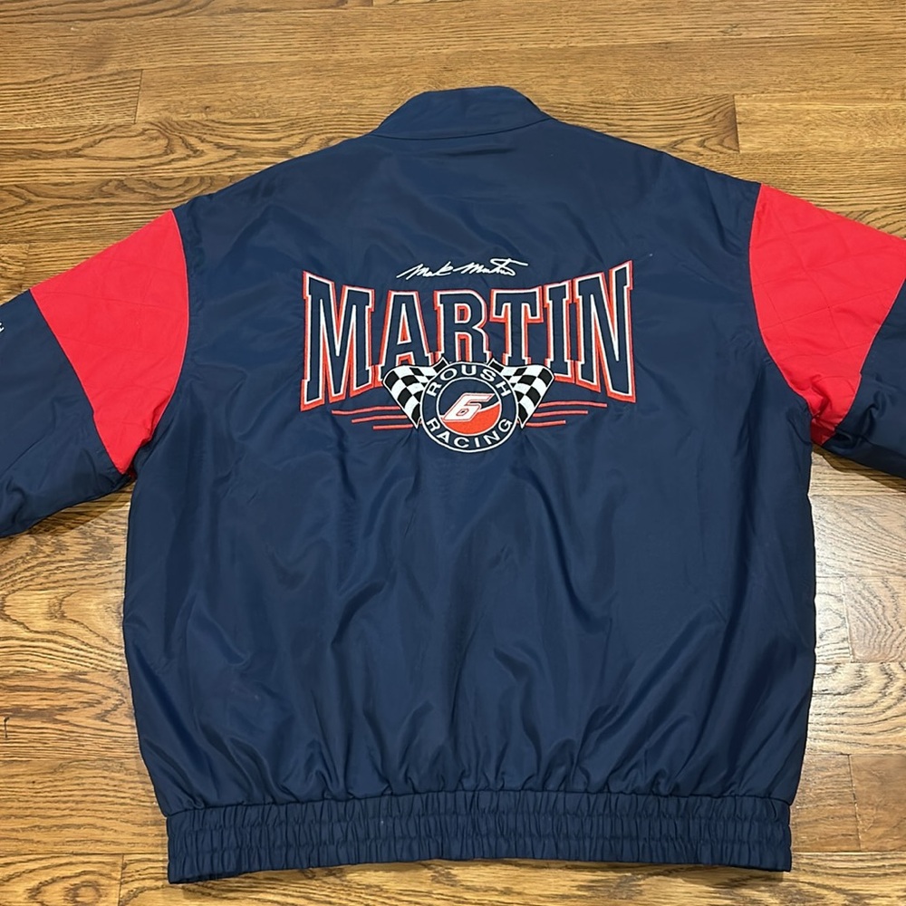 Vintage Nutmeg Racing Martin NASCAR Jacket. Rough Racing Martin #6. Size XL - Picture 3 of 17